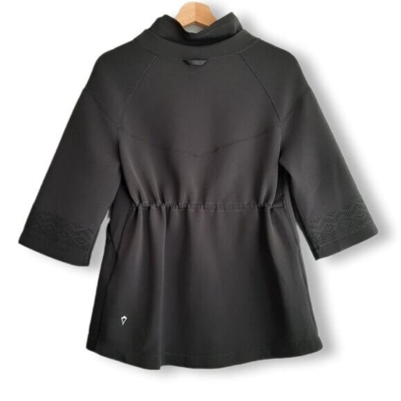 IVIVVA by Lululemon Black Pulse Jam Poncho Mock Neck Pullover Top Kids Sz 14 - Picture 8 of 14
